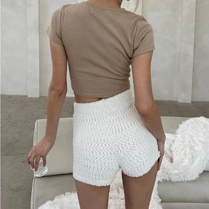 Brand new with tags highview boucle shorts white Princess Polly